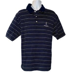 Vintage Arizona Biltmore Golf Club Polo Shirt Men’s L Navy Stripe Cotton